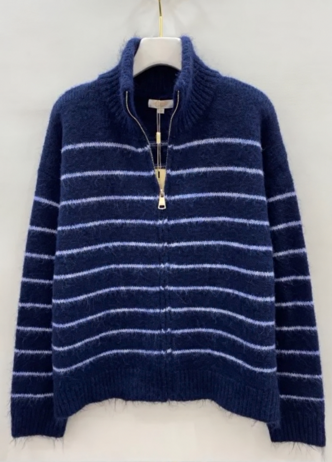 Streifenpullover „Livia“ mit Zipper