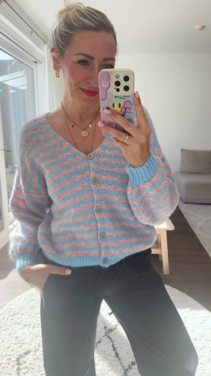 Amore Stripes Cardigan - Anmolino