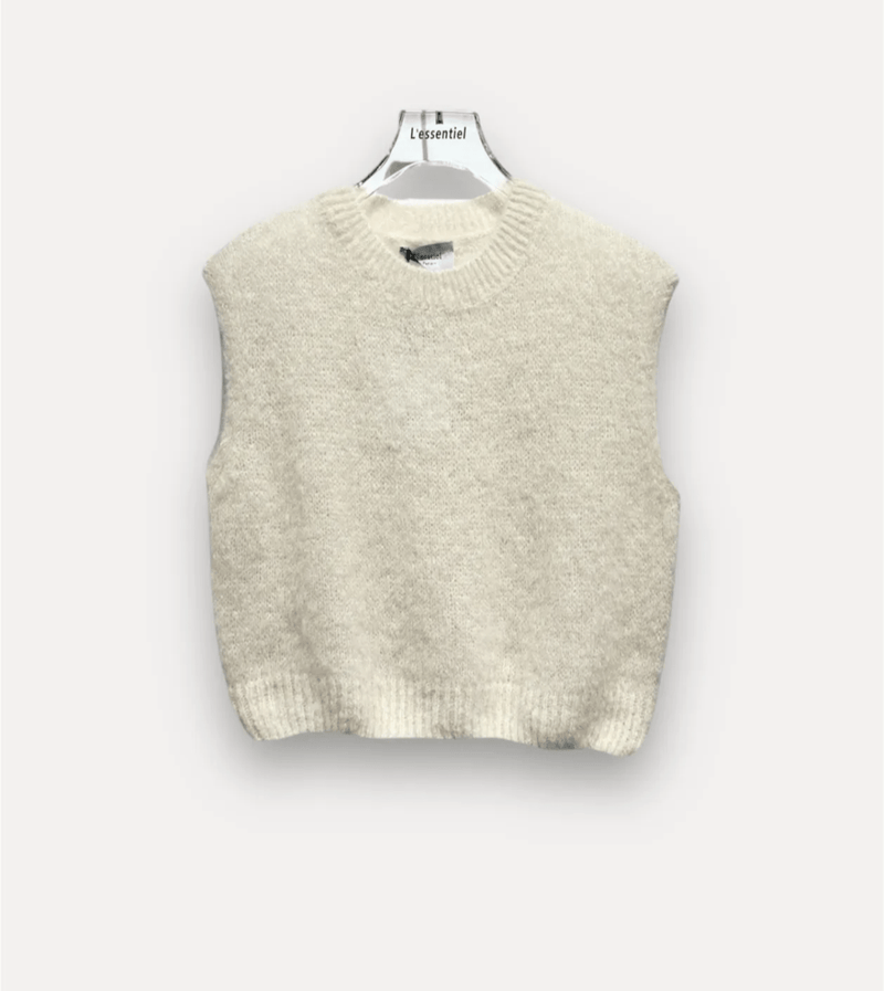 Ärmelloser Mohair - Pullover - Anmolino