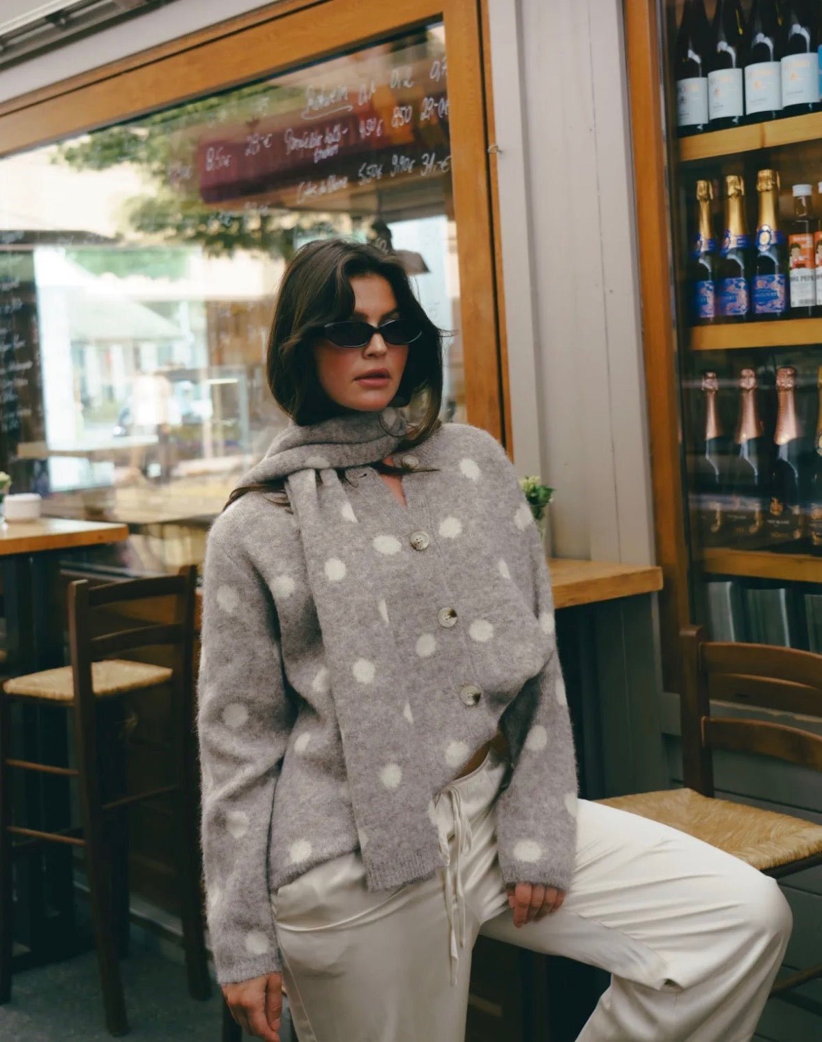 Cardigan „Dottie“ mit Schal - Anmolino