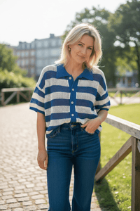 Cotton Stripe Polo - Anmolino