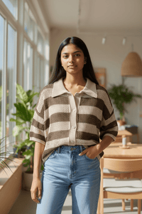 Cotton Stripe Polo - Anmolino