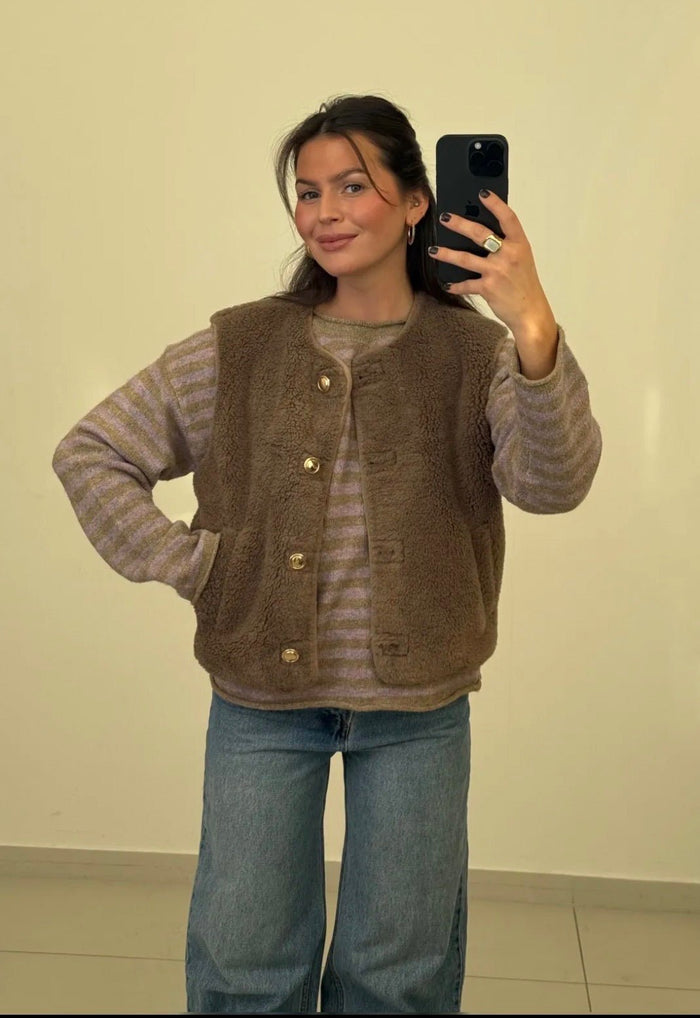 Cozy Chic Teddy Vest - Anmolino