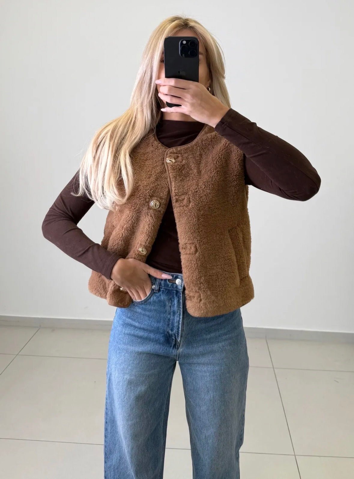Cozy Chic Teddy Vest - Anmolino