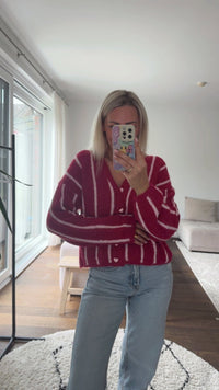 Cozy Heart Knit Cardigan - Anmolino