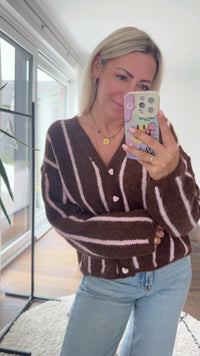Cozy Heart Knit Cardigan - Anmolino