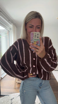 Cozy Heart Knit Cardigan - Anmolino