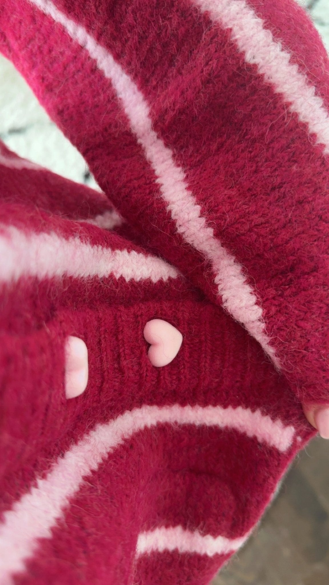 Cozy Heart Knit Cardigan - Anmolino