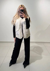 Cozy Teddy Button Vest - Anmolino