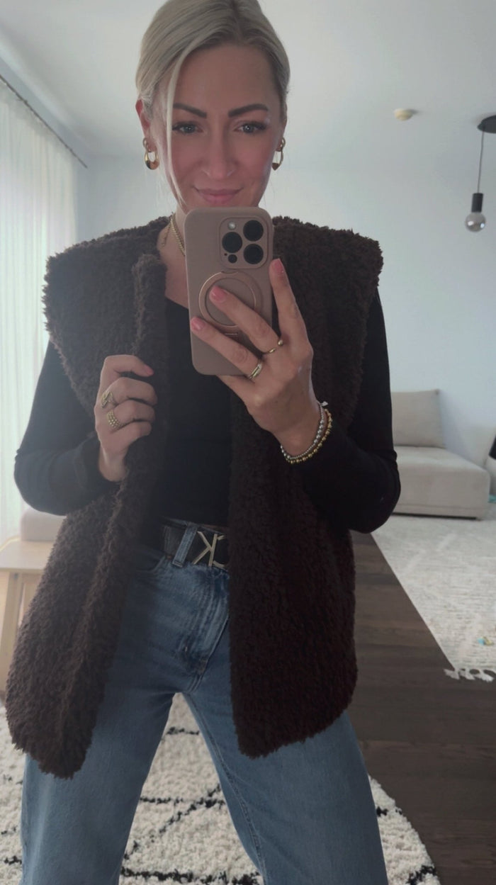 Cozy Teddy Weste - Anmolino