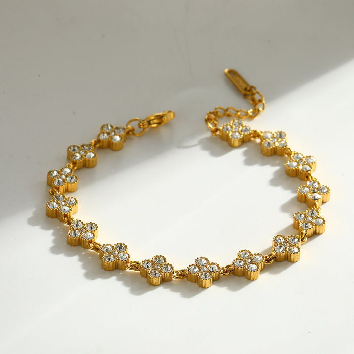 Crystal Clover Bracelet - Anmolino