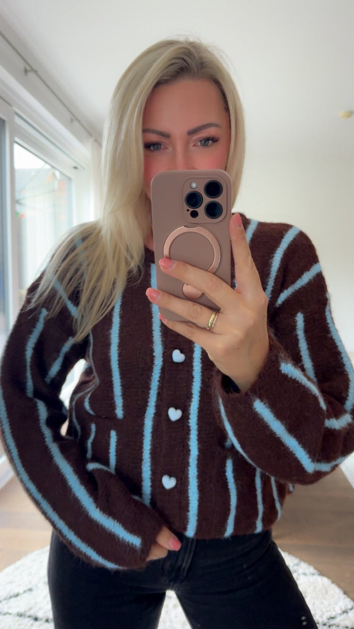 Heart Lines Cardigan - Anmolino