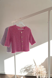 KURZARM BOUCLÉ CARDIGAN - Anmolino