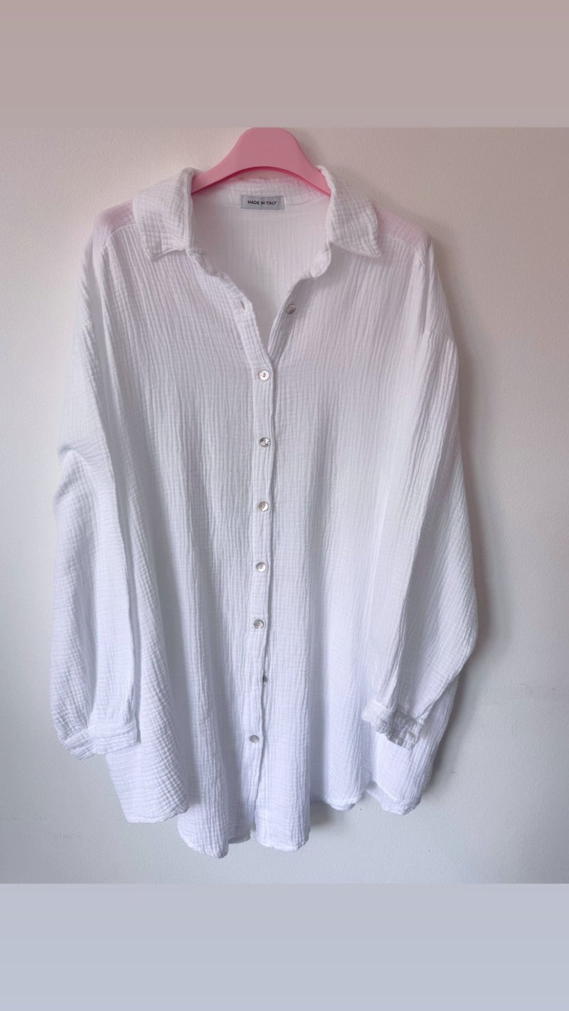 Musselin Bluse “Golden Eye” - Anmolino