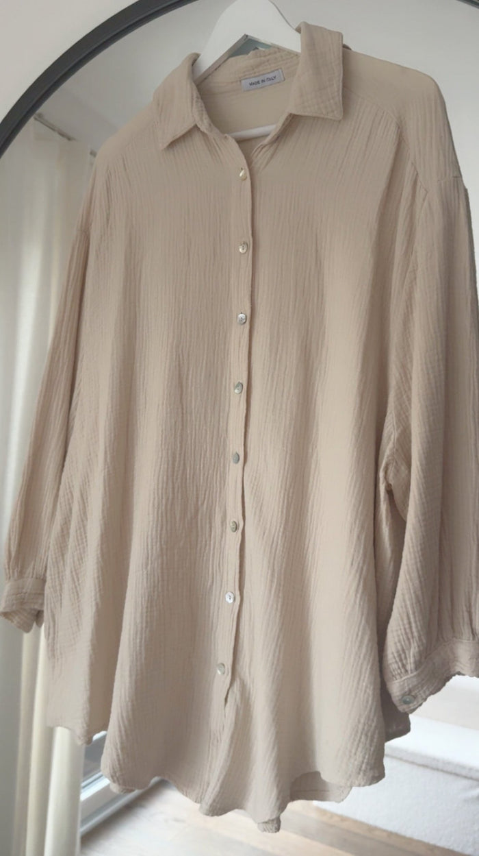 Musselin Bluse “Golden Eye” - Anmolino