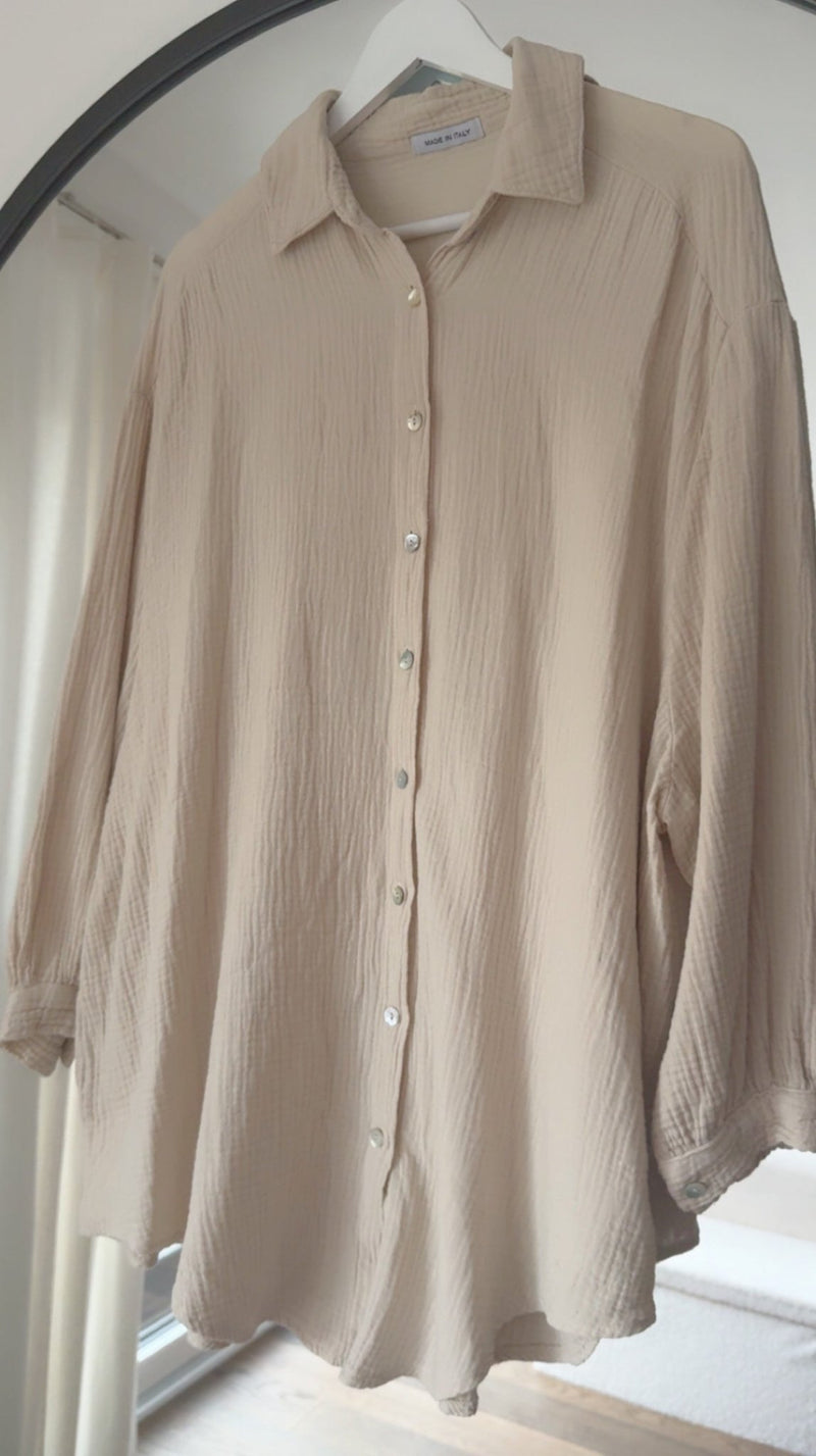 Musselin Bluse “Golden Eye” - Anmolino