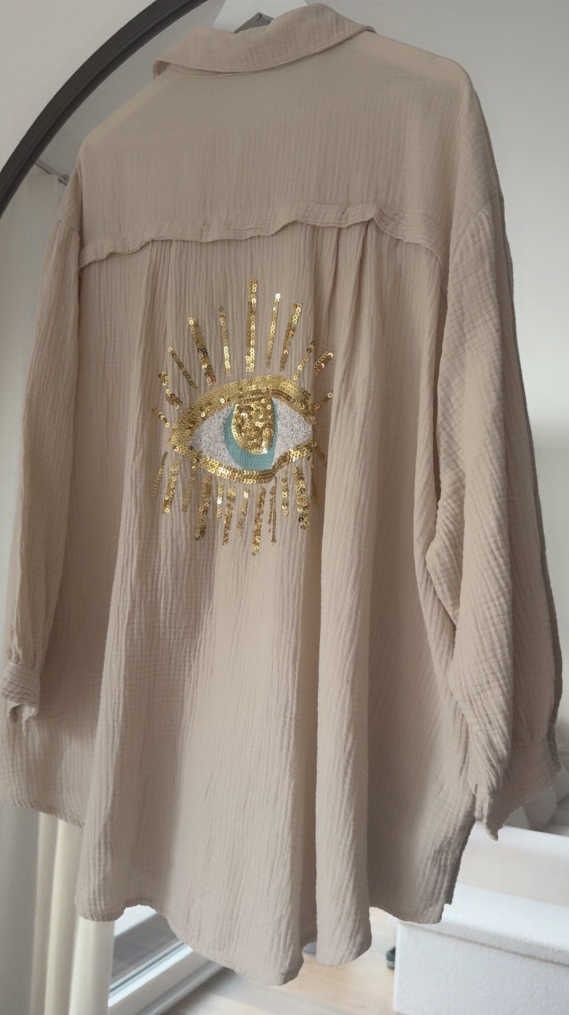 Musselin Bluse “Golden Eye” - Anmolino