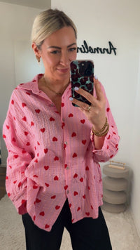 MUSSELIN BLUSE HERZEN - Anmolino