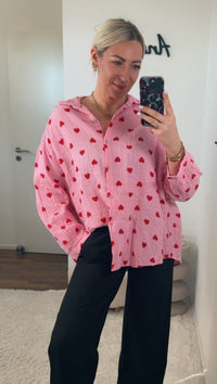 MUSSELIN BLUSE HERZEN - Anmolino