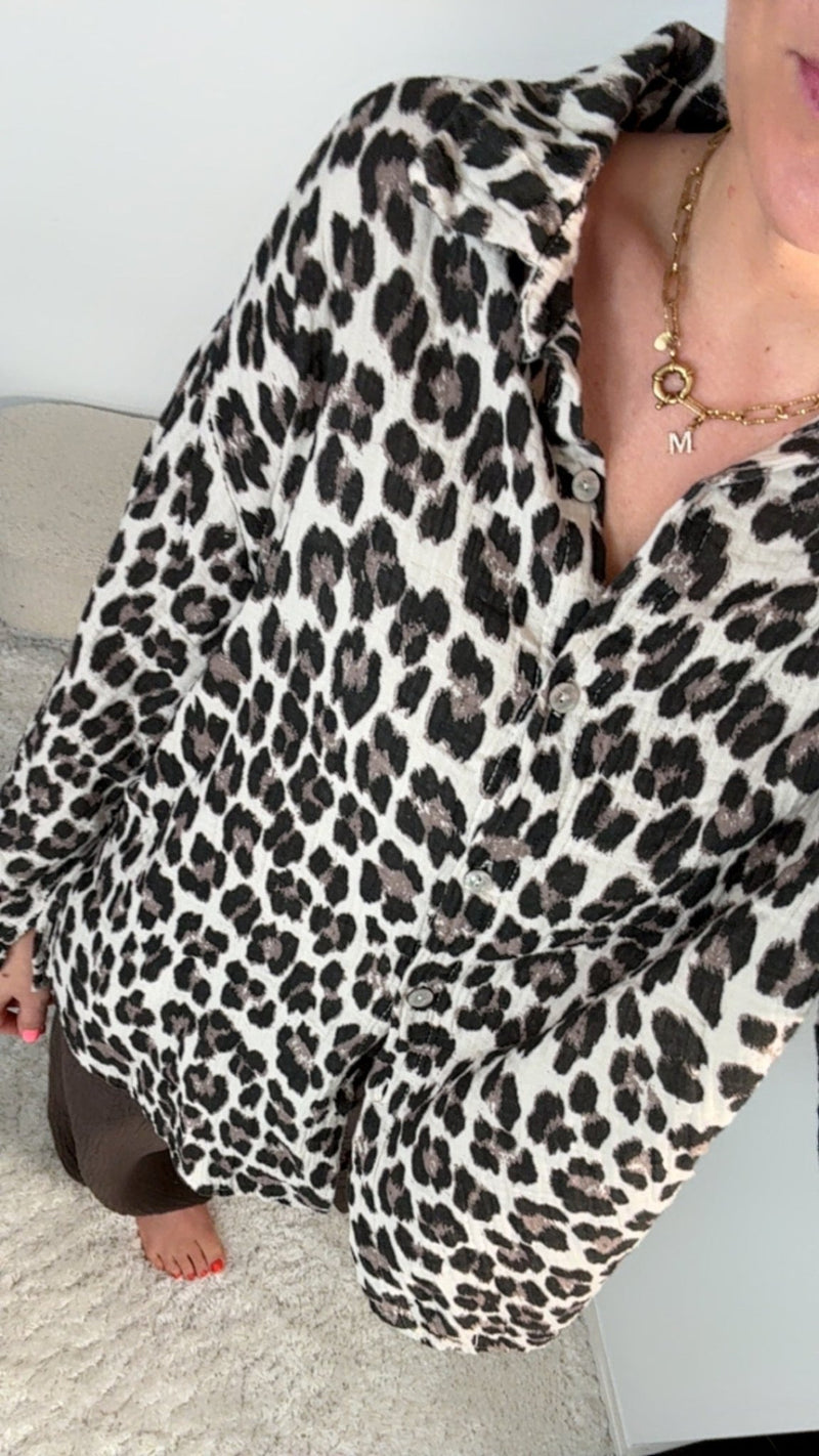 MUSSELIN BLUSE LEO - Anmolino