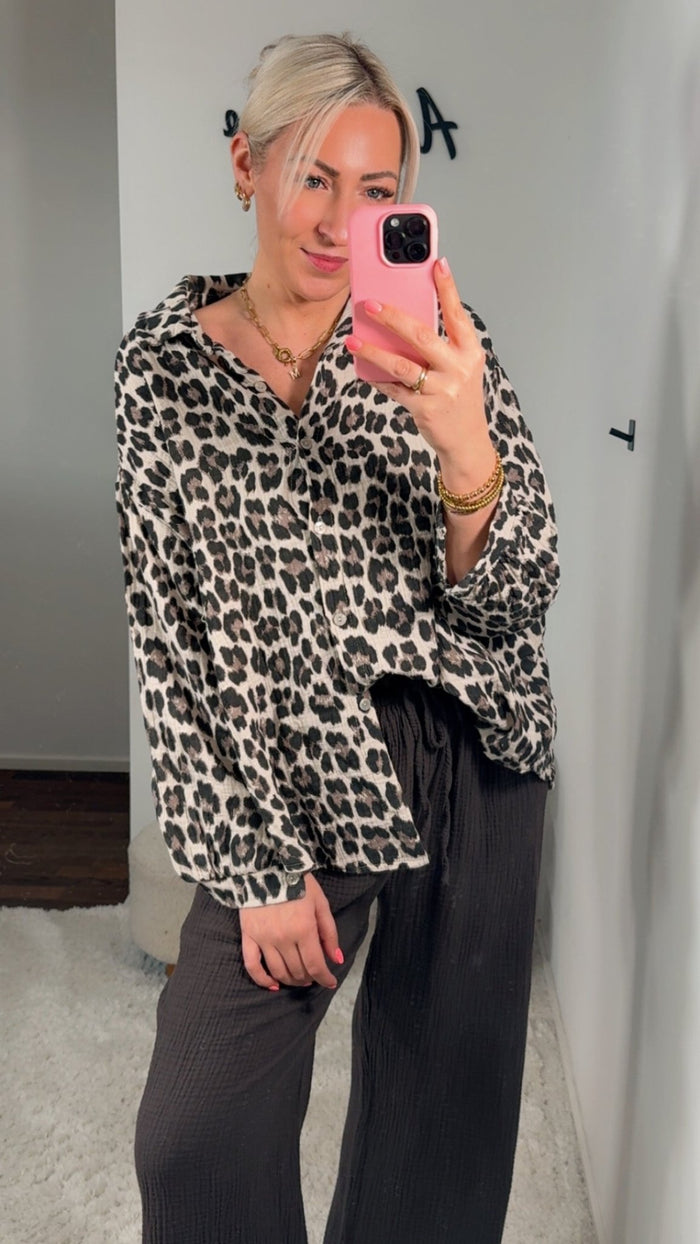 MUSSELIN BLUSE LEO - Anmolino