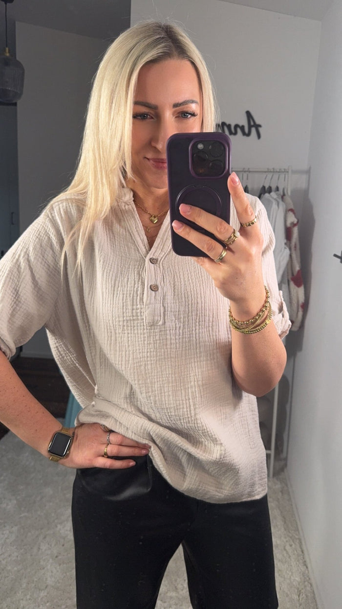 MUSSELIN BLUSE OLIVIA - Anmolino