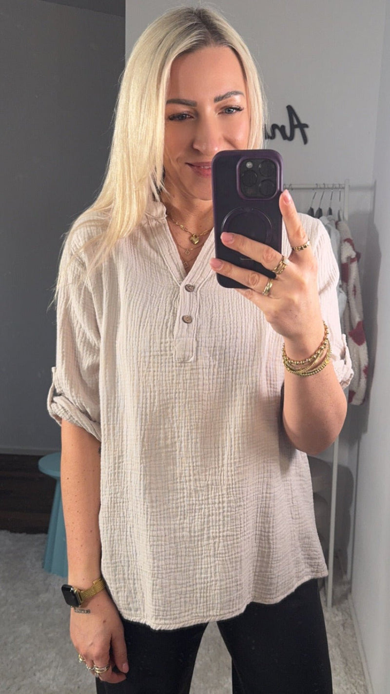 MUSSELIN BLUSE OLIVIA - Anmolino