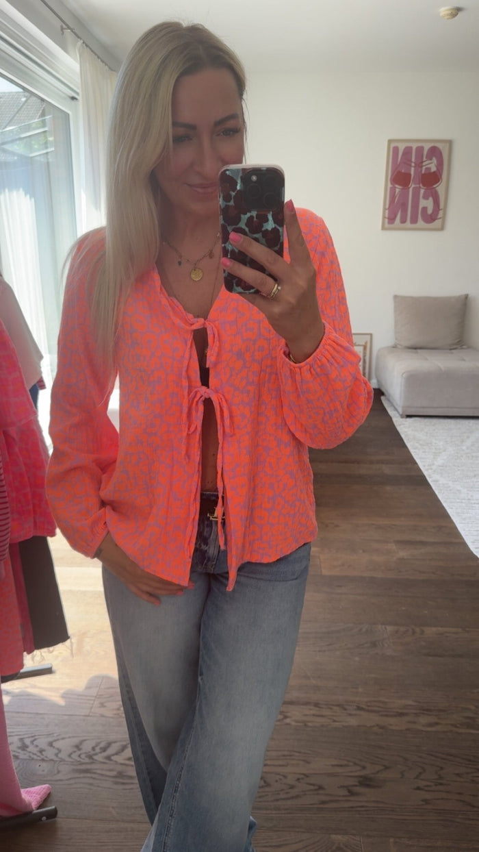 Musselin Bluse Pop Leo - Anmolino