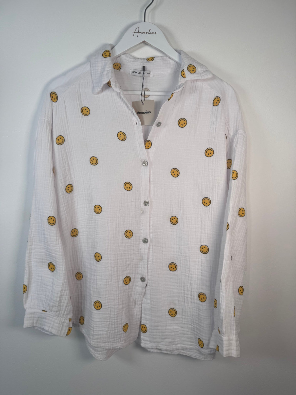 MUSSELIN BLUSE SMILE - Anmolino