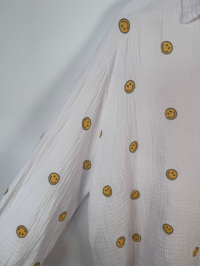 MUSSELIN BLUSE SMILE - Anmolino