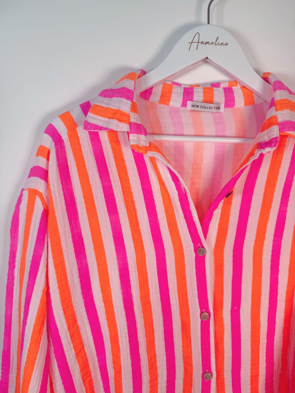 MUSSELIN BLUSE STREIFEN - Anmolino