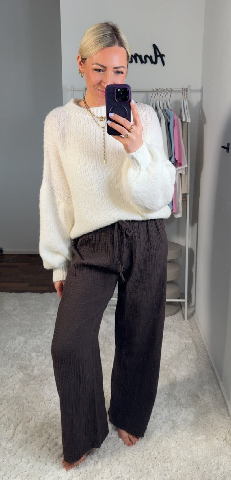 MUSSELIN HOSE - Anmolino