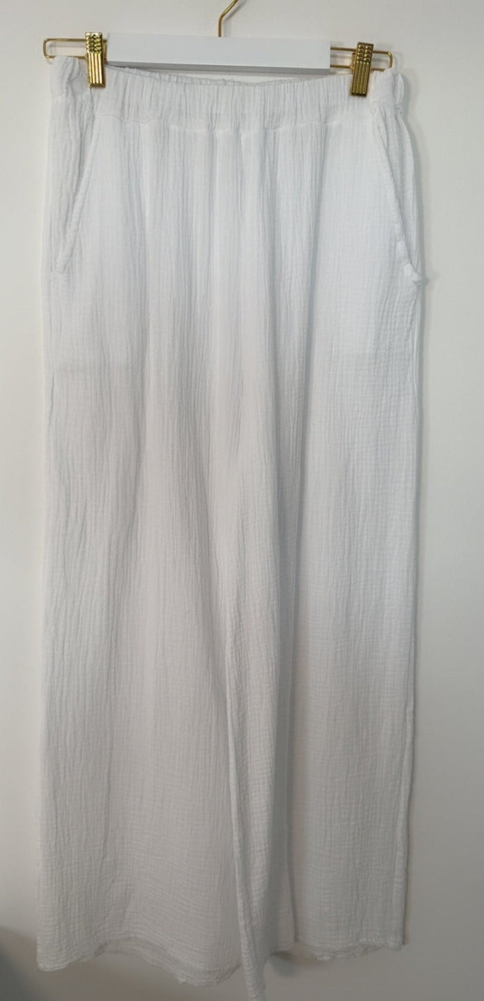MUSSELIN HOSE MIT TASCHEN - Anmolino