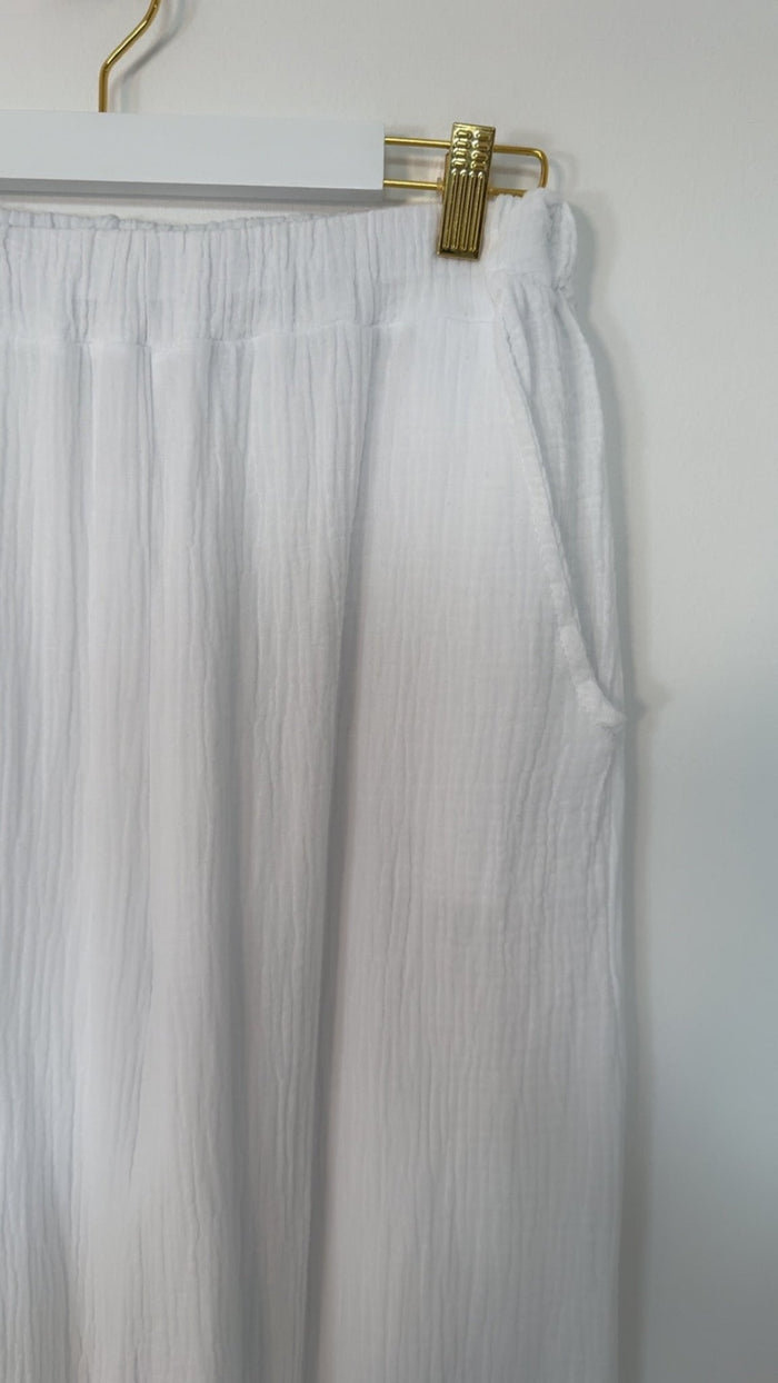 MUSSELIN HOSE MIT TASCHEN - Anmolino