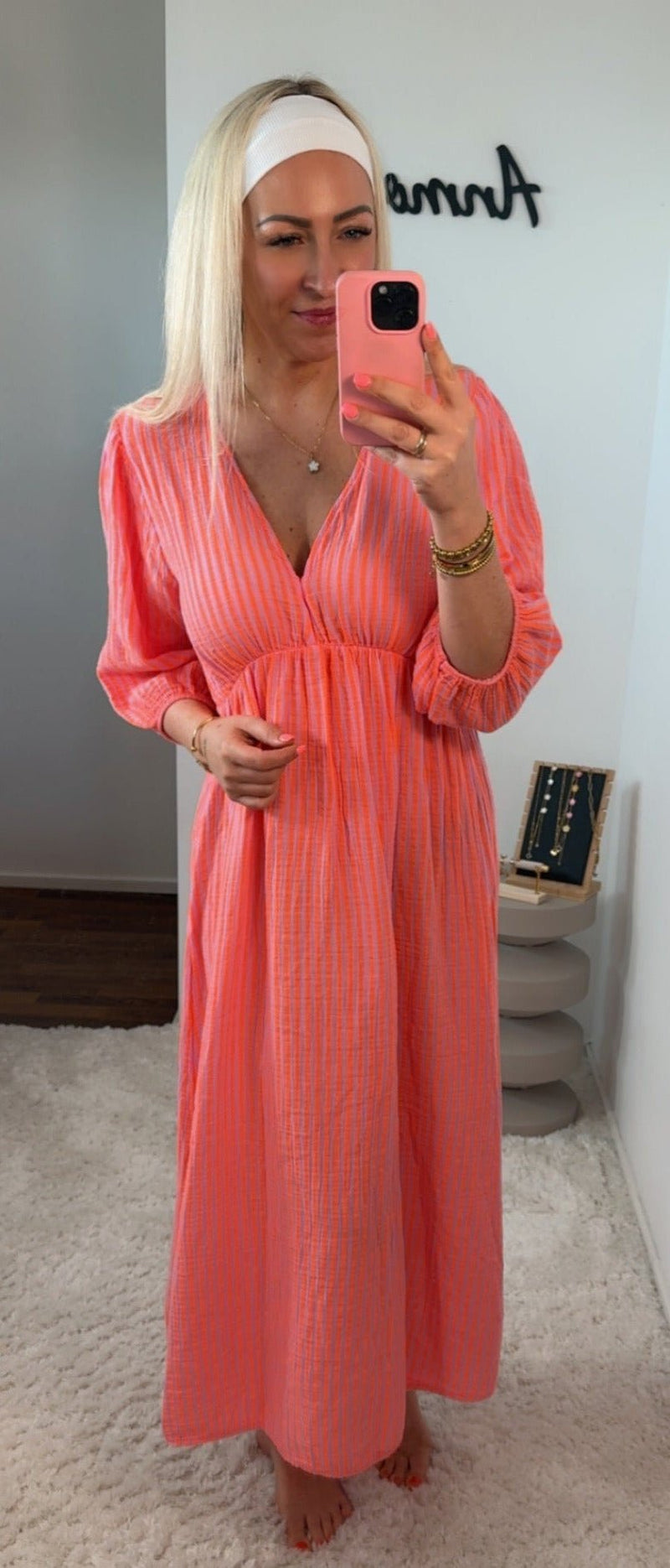 MUSSELIN KLEID LANGARM - Anmolino