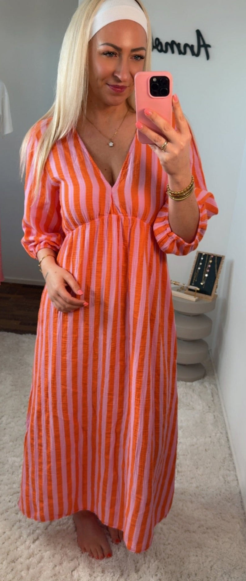 MUSSELIN KLEID LANGARM - Anmolino