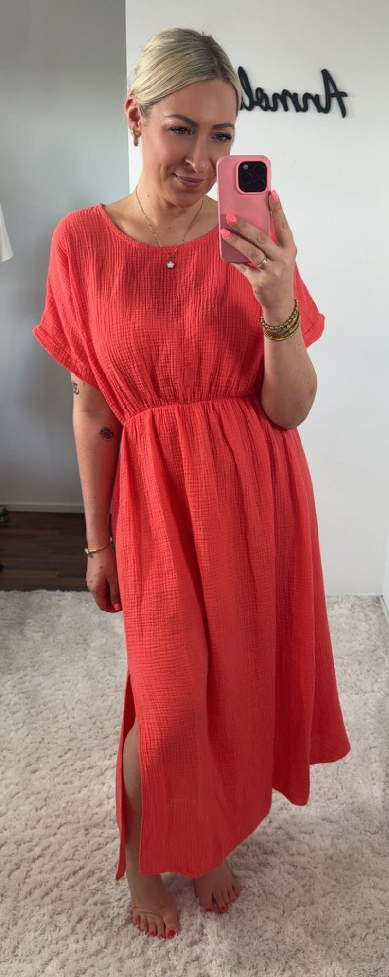MUSSELIN KLEID ROMA - Anmolino