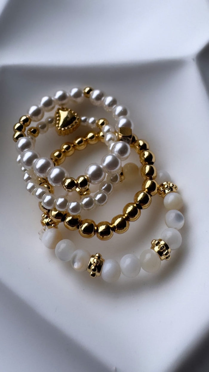 PERLEN - RINGE 4er - Anmolino