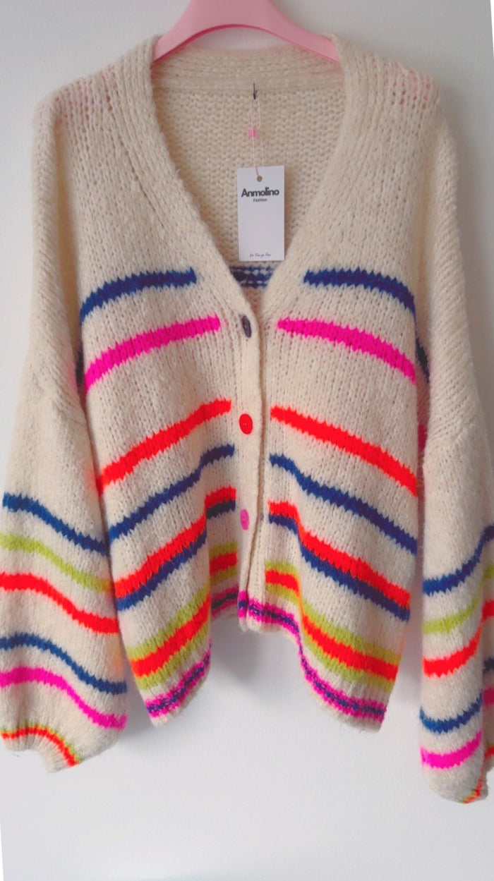 Rainbow Glow Cardigan - Anmolino
