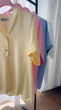 Seidenbluse Kurzarm Tini - Anmolino
