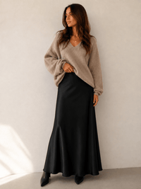 Silky Flow Maxi Skirt - Anmolino