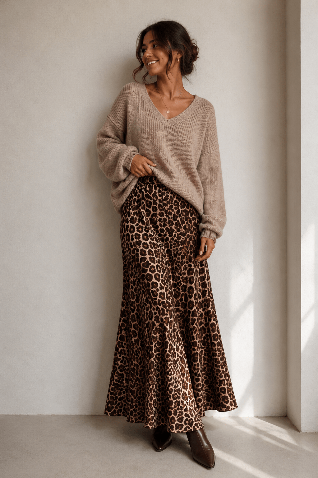 Silky Flow Maxi Skirt - Anmolino