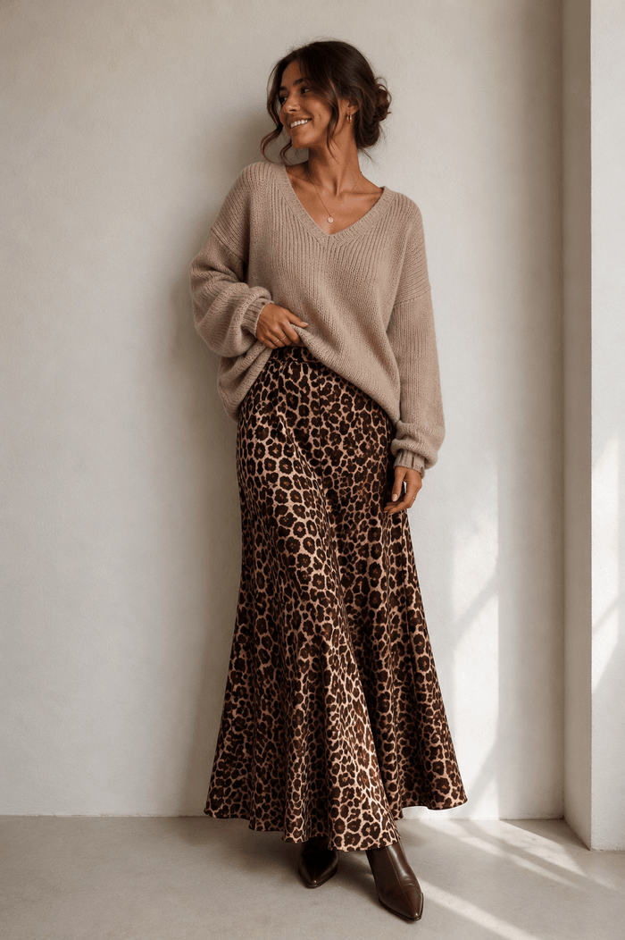 Silky Flow Maxi Skirt - Anmolino