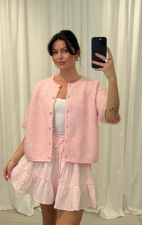 Soft Knit Kurzarm Cardigan - Anmolino