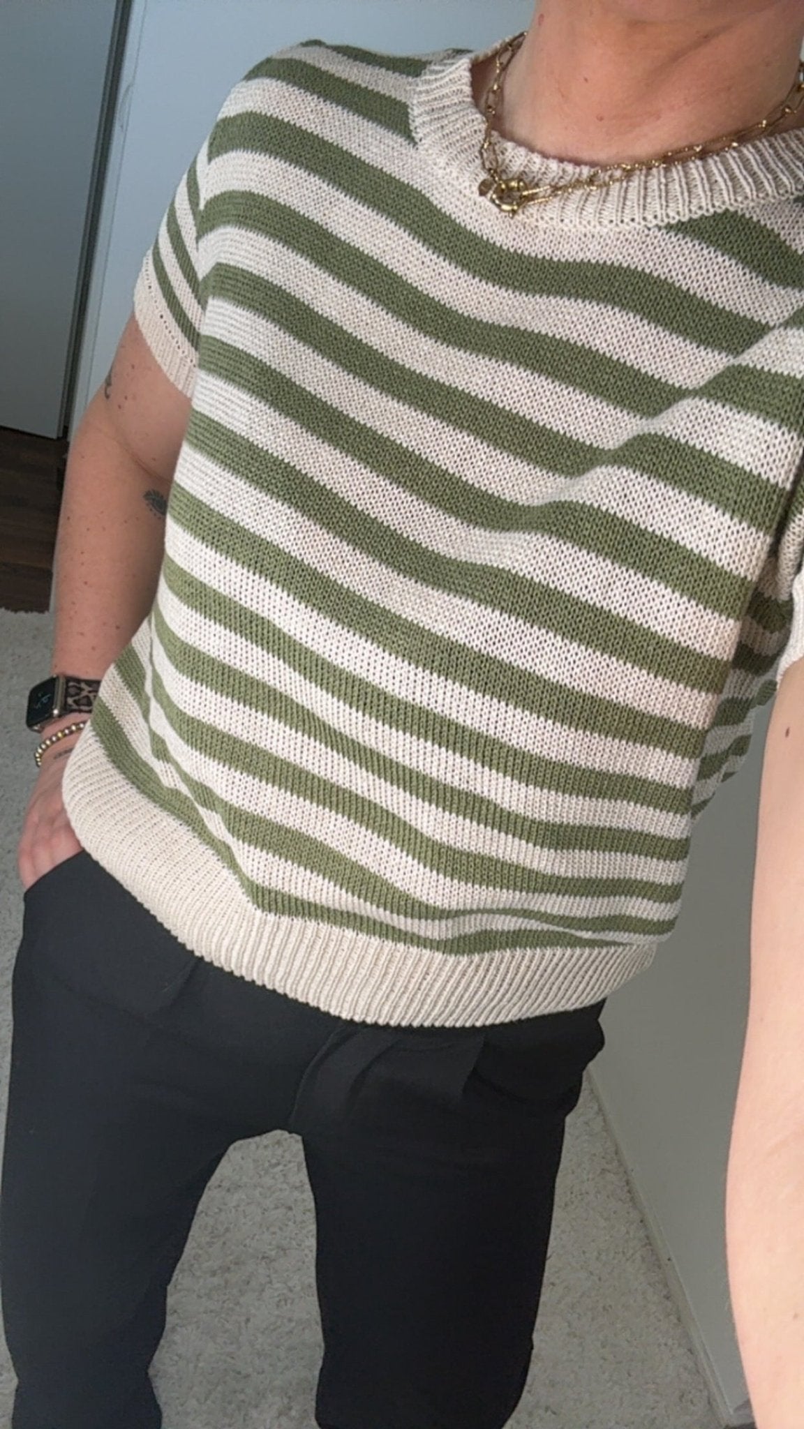 STRICK - TSHIRT STREIFEN - Anmolino