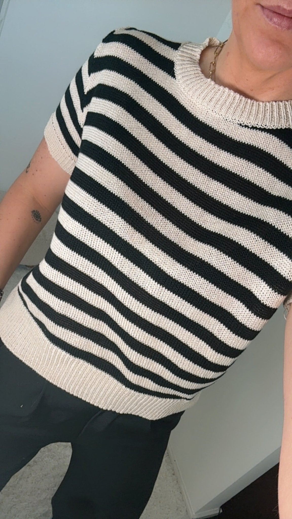 STRICK - TSHIRT STREIFEN - Anmolino