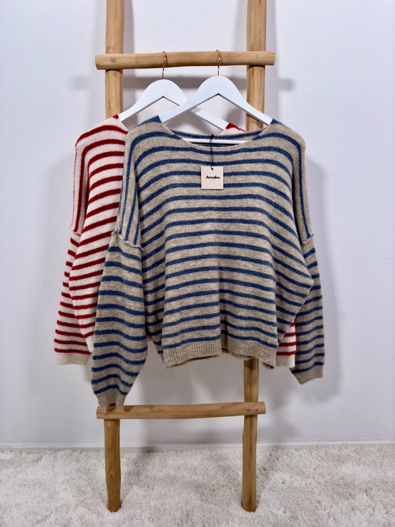 STRICKPULLOVER STREIFEN - Anmolino