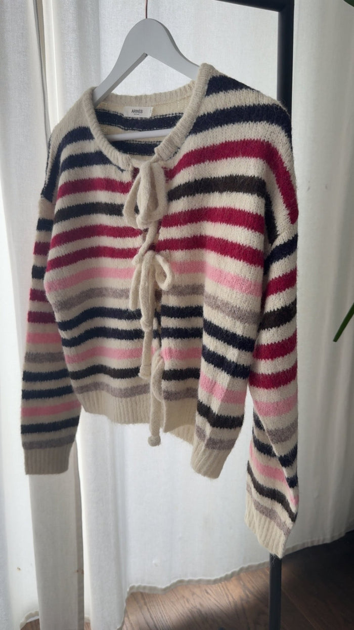Stripe Bow Knit - Anmolino