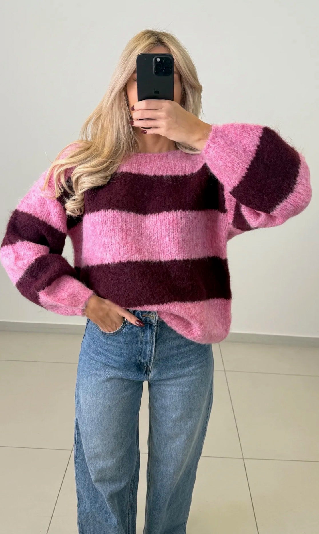 Velvet Stripe Knit - Anmolino