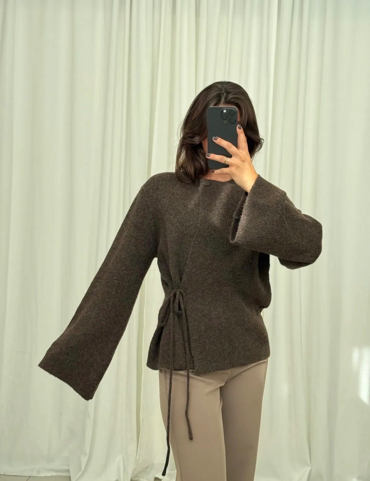 Wickelcardigan „Livia“ mit Bindeband - Anmolino
